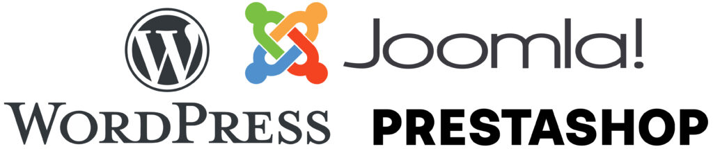 CMS cités dans le texte : WordPress, Prestashop, Joomla!
